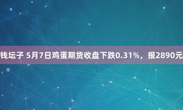 钱坛子 5月7日鸡蛋期货收盘下跌0.31%，报2890元
